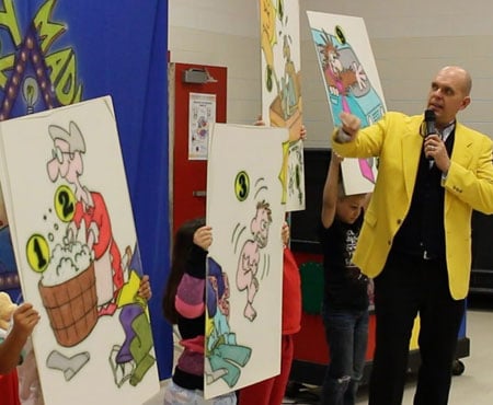 Memory Madness school show teaching visualization skills for elementary students