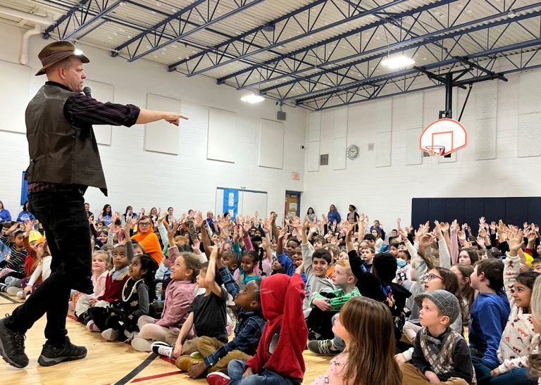 Doug Scheer offers techniques for Assembly Show performers on managing uncooperative children.