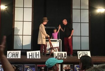 Doug Scheer showcases how Scheer Genius's family magic and illusion show at the historic Coswell Opera House turned a tray of hot dogs into real magic.